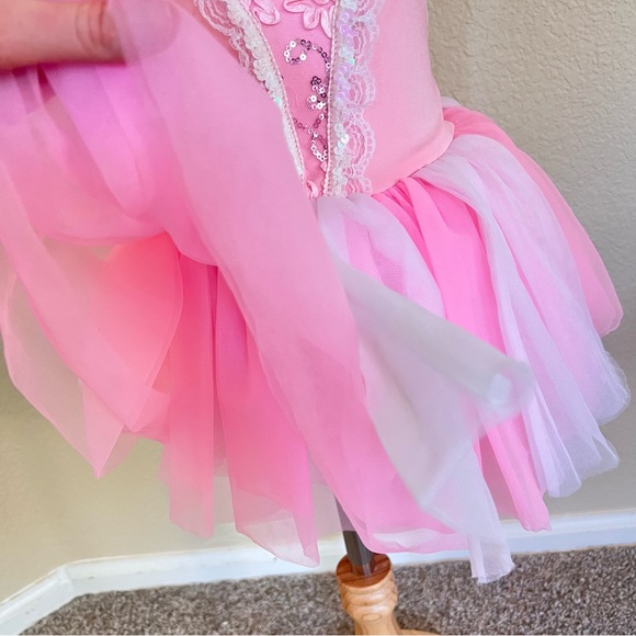 Revolution Dancewear Pink Sparkle Tutu Dress Dance Costume (Style 484 Size XSC) - Picture 4 of 8